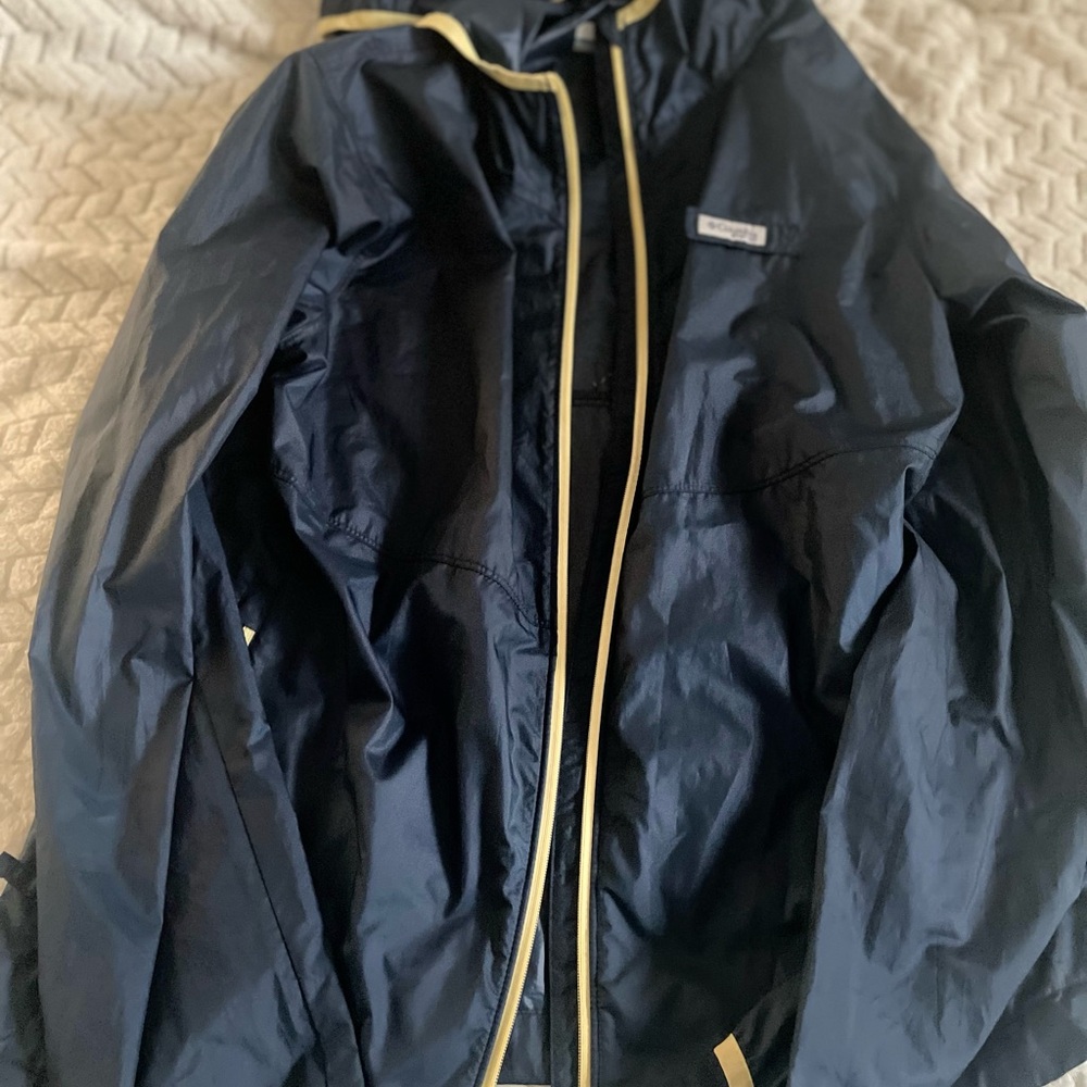 Columbia Navy and Yellow Windbreaker